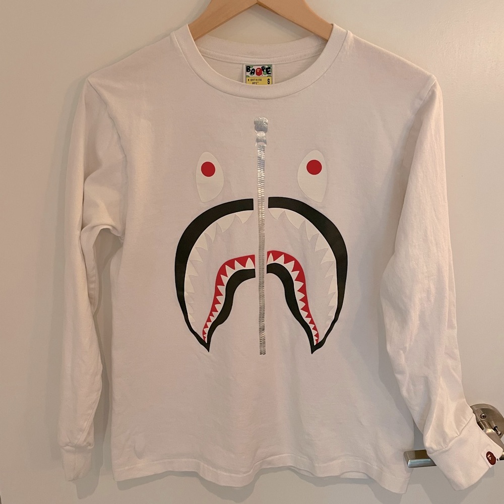 A Bathing Ape - Bape long sleeve shark tee